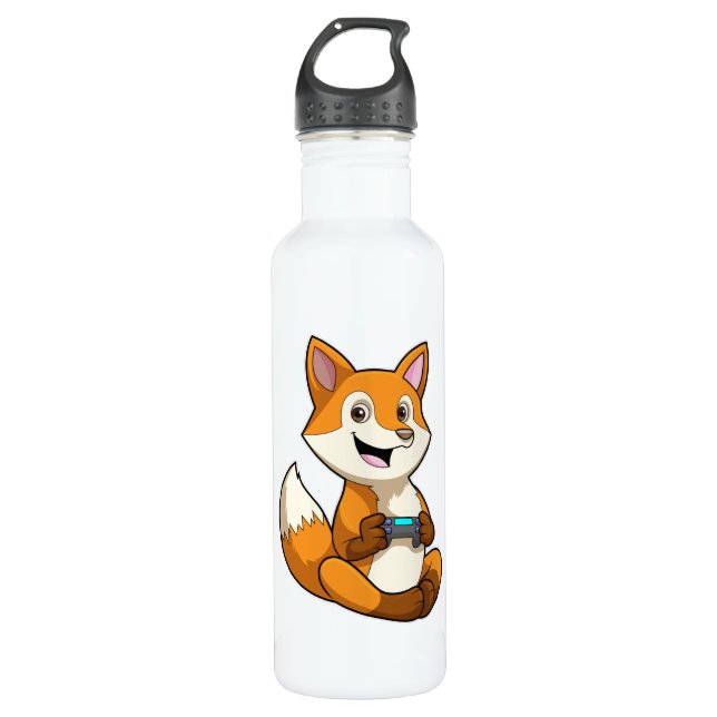 Botella De Agua Fox al jugar con el controlador (Anverso)