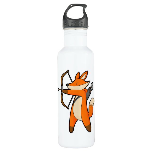 Botella De Agua Fox como Archer con Arrow y Bow (Anverso)