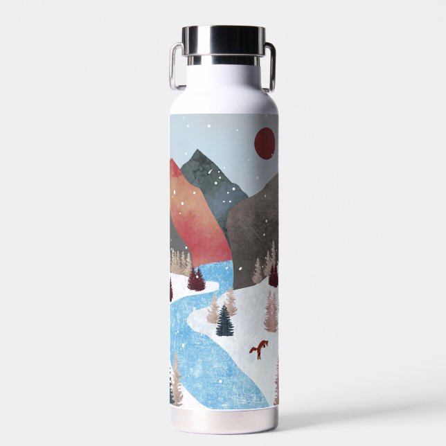 Botella De Agua Fox de la caza de invierno (Delantero)