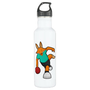 Botella De Agua Fox en el Bowling con bolas