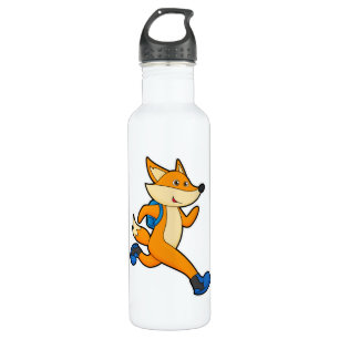 Botella De Agua Fox en la carrera con mochila