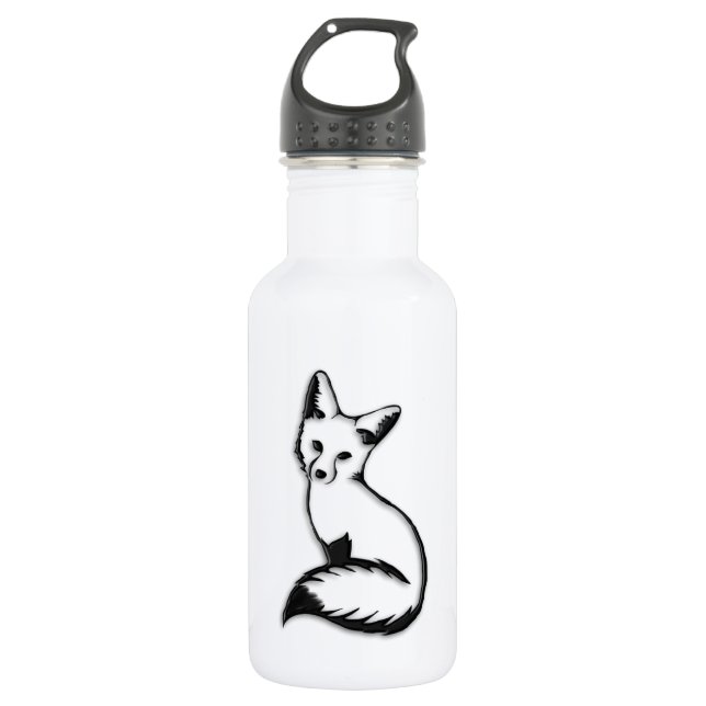 Botella De Agua Fox plateado (Anverso)