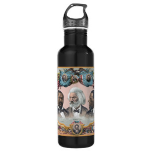 Botella De Agua Fr3d3rick Bailey Douglass con negro abolicionista