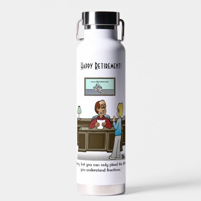 Botella De Agua Fracciones blancas (Delantero)