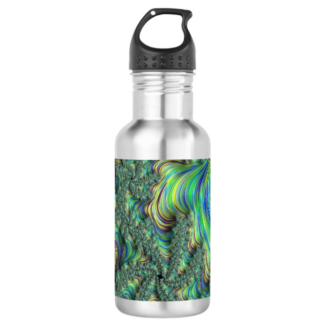 Botella De Agua Fractal Colorido (Anverso)