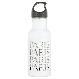 Botella De Agua Francés elegante de París París París el