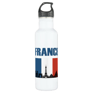 Botella De Agua Francia Viaje - Bandera Francesa de la Línea Aérea