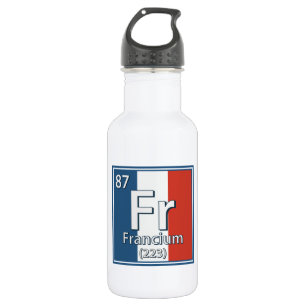 Botella De Agua Francium - Francia Bandera Ciencia Francesa
