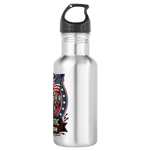 Botella De Agua Frankenstein Patriótico Brutal Horror Monstruo Lib (Anverso)