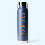 Botella De Agua Frasco Aislado de vidrio de cobre de 22 onzas Azul<br><div class="desc">Personalice fácilmente esta botella de agua de acero inoxidable azul marino con su propio logotipo comercial, etiqueta, nombre del destinatario u otro texto personalizado. Esta botella de vidrio aislado de vidrio de cobre Thor está diseñada para bebidas calientes o frías. Motivador el uso de botellas de agua reutilizables en su...</div>