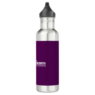 Botella De Agua Frasco aislado - Purple con logotipo blanco