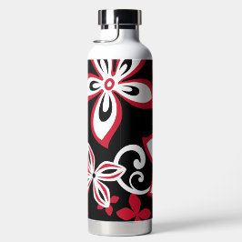 BOTELLA DE AGUA FRASCO DE AGUA ALOHA HAWAII (NEGRO/ROJO)