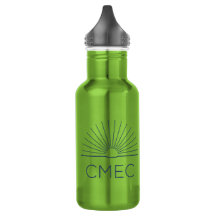 Frasco de agua CMEC - 18 oz, verde con logotipo na