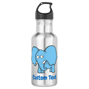 Botella De Agua Frasco de agua de elefante azul personalizado