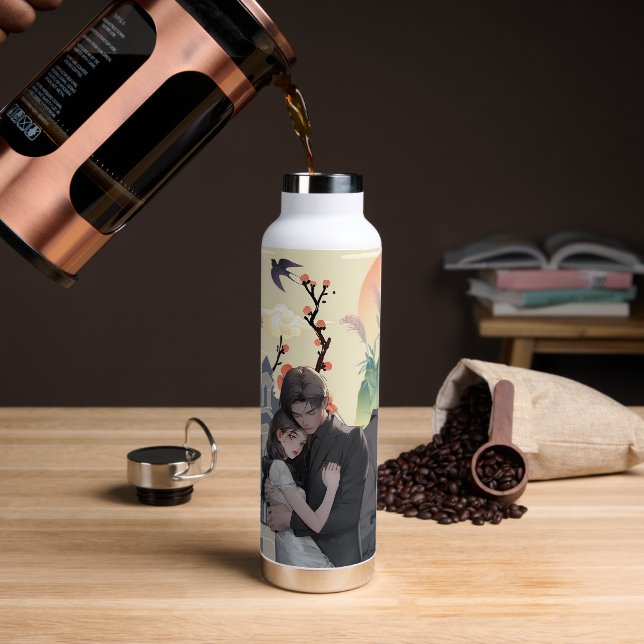 Botella De Agua Frasco de agua del hilo (Café)