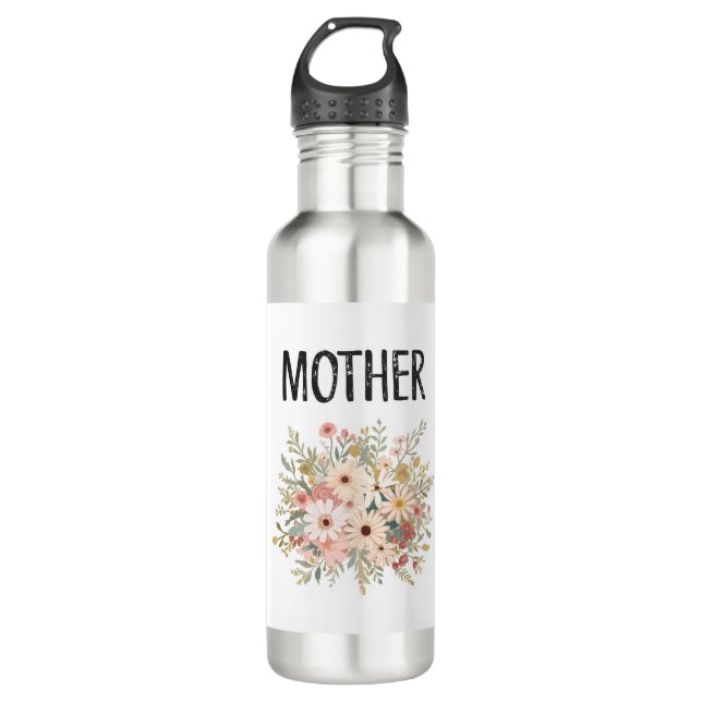 Botella De Agua Frasco de agua floral "MADRE" (Anverso)