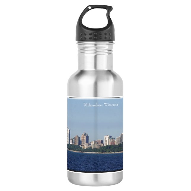 Botella De Agua Frasco de agua Milwaukee Skyline (Anverso)