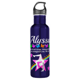 BOTELLA DE AGUA FRASCO DE AGUA PERSONALIZADO CHRISTIAN GYMNAST PRA