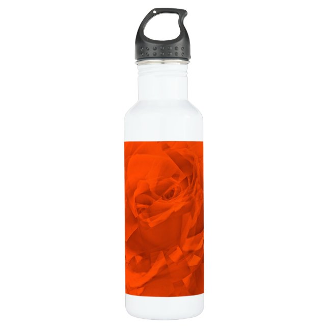 Botella De Agua Frasco de agua Rosa hinchado Naranja cálido (Anverso)