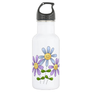 Botella De Agua Frasco de Flower TimeLiberty