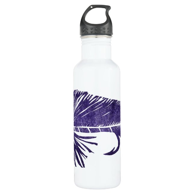 Botella De Agua Frasco "Morado en la Matuka Blanca" (Anverso)