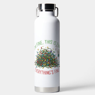BOTELLA DE AGUA FRASE DE NAVIDAD DIVERTIDA COLORIDA FESTIVA
