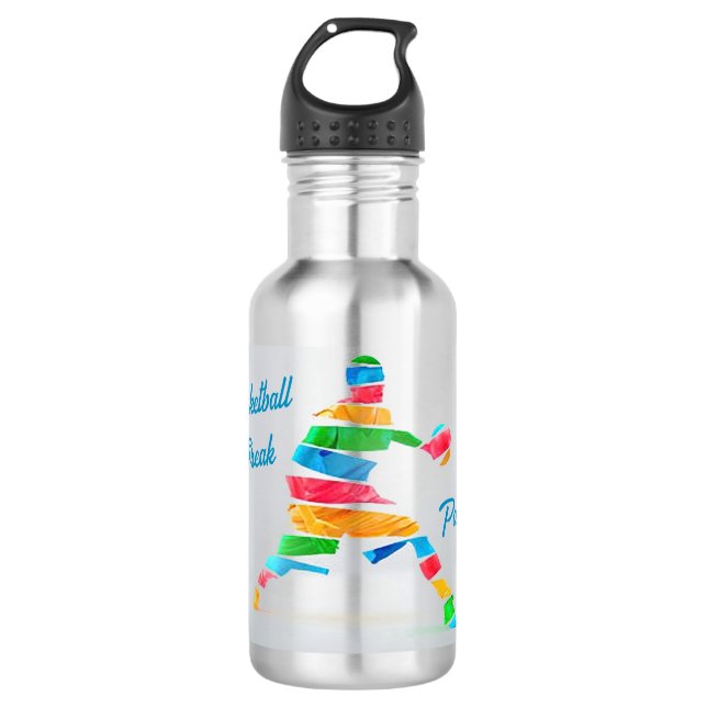 Botella de agua Freak de baloncesto personalizada (Anverso)