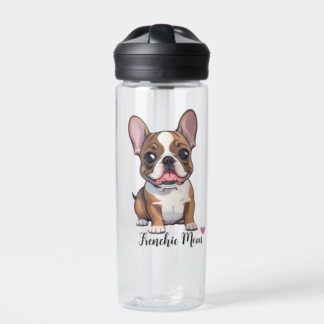 Botella De Agua Frenchie Dog Mom Clear (Delante)