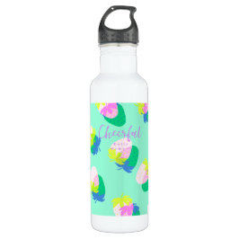 Botella De Agua Fresa Verde azulada