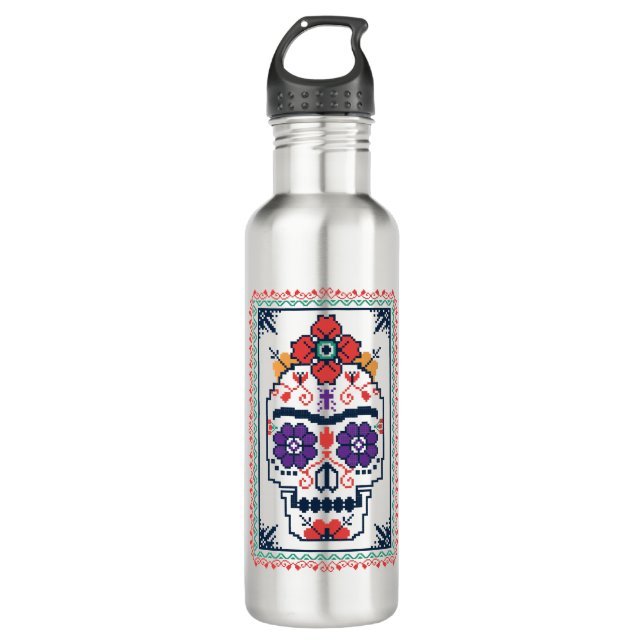 Botella De Agua Frida Kahlo el | Calavera (Anverso)
