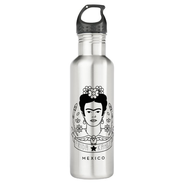 Botella De Agua Frida Kahlo el | Heroína (Anverso)