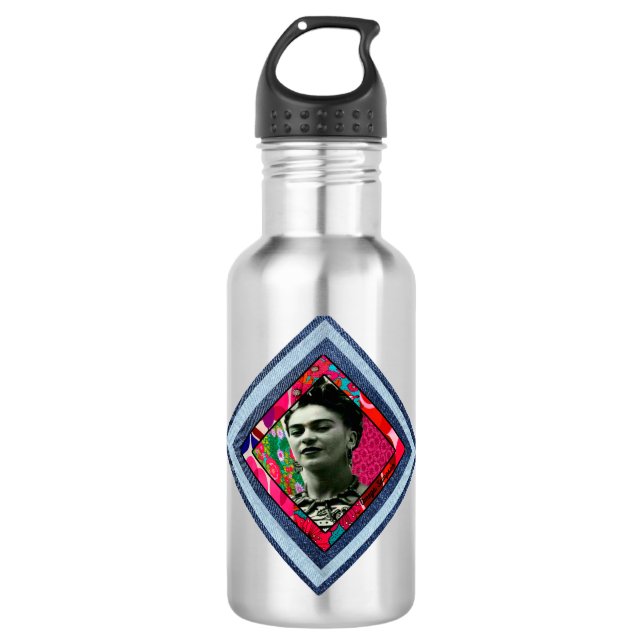 Botella De Agua Frida Kahlo Retro Denim Diamond (Anverso)