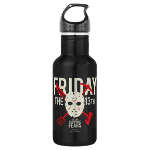 Botella De Agua Friday the 13th   Weapons Cross Hockey Mask