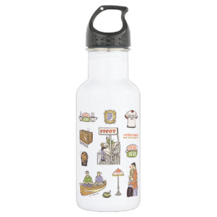 Botella De Agua FRIENDS™   Iconos de Dibujos Animados