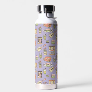 Botella De Agua FRIENDS™   Patrón de icono púrpura