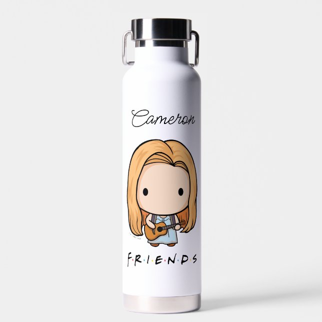 Botella De Agua FRIENDS™ | Phoebe Chibi  | Agrega tu nombre (Delantero)