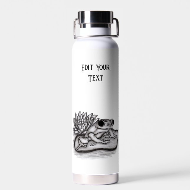 Botella De Agua Froggy , Editar tu texto (Atrás)