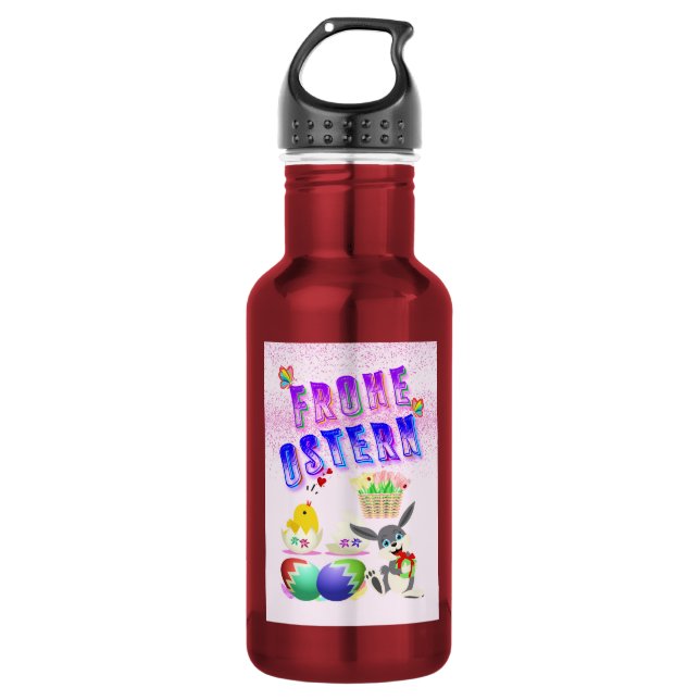 Botella De Agua Frohe Ostern (Anverso)
