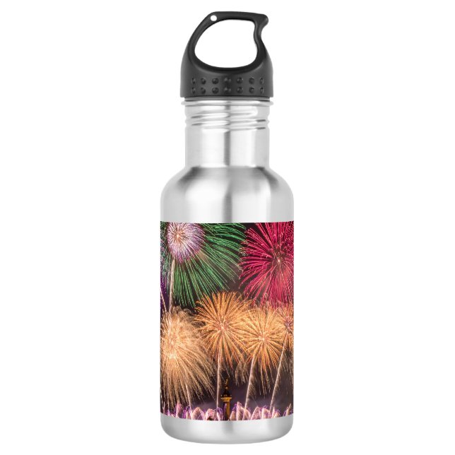 Botella De Agua fuegos artificiales (Anverso)