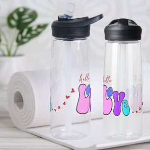Botella De Agua Fuente estilo Retro 70 de "Hello Love"