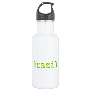 Botella De Agua Fuente verde y amarilla de Brasil