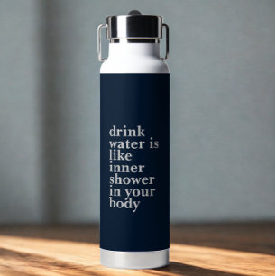 Botella De Agua Fuentes blancas de comillas personalizadas