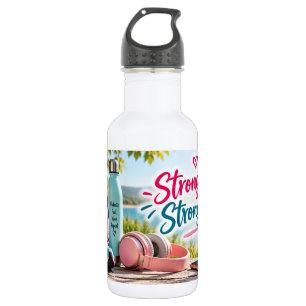 Botella De Agua Fuerza Corporal Mente Fuerte Fitness