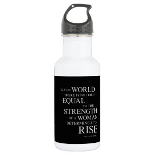 Botella De Agua Fuerza De La Cita Motivacional Inspiradora De La M