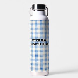 Botella De Agua Fun Blue and White sarcastic Teachers