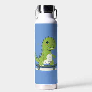 Botella De Agua Fun Skateboarding Dinosaur