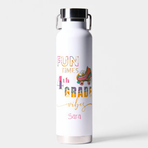 Botella De Agua Fun Times 4º grado Chicas de Vibes Cute Retro