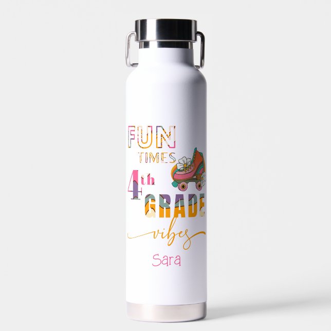 Botella De Agua Fun Times 4º grado Chicas de Vibes Cute Retro (Delantero)