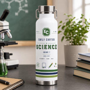 Botella De Agua Funda personalizada de color verde marino para la