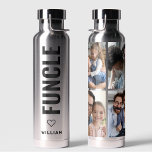 Botella De Agua Fundido | Divertido tío Nombre personalizado Agua<br><div class="desc">Funcle - Frasco de agua del tío de la diversión El diseño de la botella incluye un minimalista texto negrita moderno que dice "Funcle ( Tío divertido ) ". Perfecto para, aniversarios, regalos El día de San Valentín. Su naturaleza personalizable lo convierte en un regalo especial, único y reflexivo para...</div>